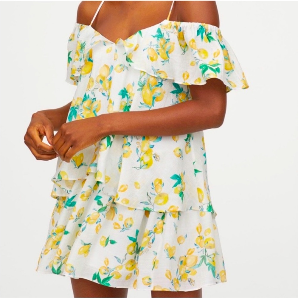 NWOT H&M Lemon print dress in sz 2